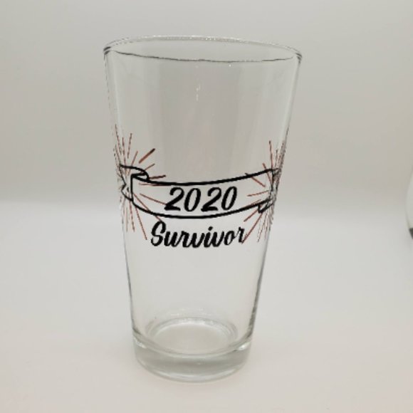 2020 Survivor Holographic Pint Glass - Picture 1 of 2